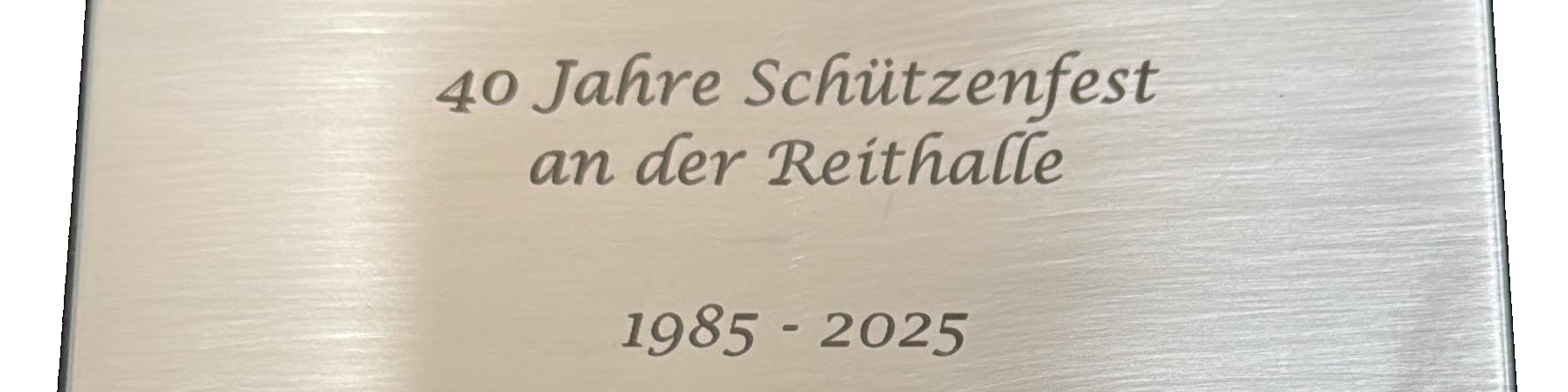 Plakette, 40 Jahre Reithalle